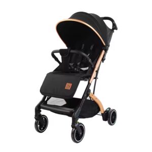 TINSY Reversible Handle Baby Stroller (0–5 Yrs, Black & Gold)
