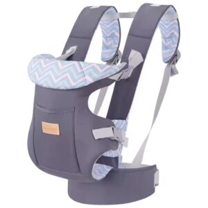 TINSY SnugWrap 4-in-1 Baby Carrier | Soft & Breathable Wrap for Newborns (0–12 Months) | With Lumbar Support | Adjustable Straps | Lightweight & Compact | No Hip Seat