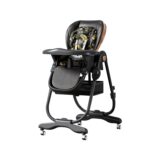TINSY Classic Baby High Chair | Anti-Skid Base | Feeding Tray Included | Sturdy Frame | Adjustable Tray | Safe Seating | Polypropylene Build | Kids High Chair | Infant Toddler | Black