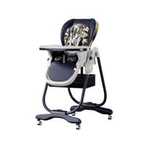 TINSY Classic Baby High Chair | Anti-Skid Base | Feeding Tray Included | Sturdy Frame | Adjustable Tray | Safe Seating | Polypropylene Build | Kids High Chair | Infant Toddler | Blue