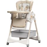 TINSY High Chair Polypropylene Safety Belt Secured Seat | Elevated Dining Support | Heavy-Duty Frame | Tray Lock System | Scratch-Resistant Finish | Boys & Girls