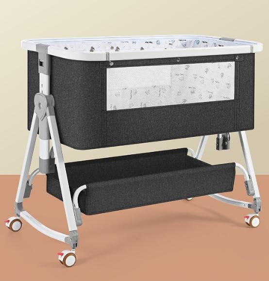 TINSY AeroNest Premium Baby Bedside Crib with Aluminium Top Rail (Up to 25 kg), Anti-Reflux Tilt, Foldable Baby Cot with Wheels & Rocking Function, Mosquito Net & Storage Basket TINSY AeroNest Premium Baby Bedside Crib with Aluminium Top Rail (Up to 25 kg), Anti-Reflux Tilt, Foldable Baby Cot with Wheels & Rocking Function, Mosquito Net & Storage Basket