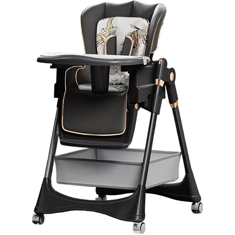 TINSY High Chair Polypropylene Safety Belt Secured Seat | Elevated Dining Support | Heavy-Duty Frame | Tray Lock System | Scratch-Resistant Finish | Boys & Girls 0-5 Years | Black TINSY High Chair Polypropylene Safety Belt Secured Seat | Elevated Dining Support | Heavy-Duty Frame | Tray Lock System | Scratch-Resistant Finish | Boys & Girls 0-5 Years | Black