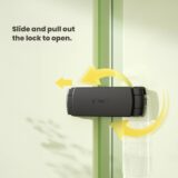 TINSY Child Safety Fridge Lock for Double Door Refrigerator & Cabinet, Adjustable French Door Lock (70–90mm), No Drill Adhesive Baby Safety Lock, Strong 15kg Hold Toddler Proof Cabinet Lock
