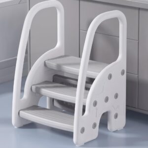 Kids Step Stool with Safety Handle | Multi-Purpose Toddler Step Ladder for Bathroom, Kitchen & Wash Basin | Anti-Slip Stable Stool for Kids Learning & Independence