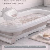 TINSY Premium Baby Bath Tub | Anti-Skid Base | Lightweight Body | Spacious Interior | Easy Cleaning | Infant Toddler Bathing Seat | Stable Design | White
