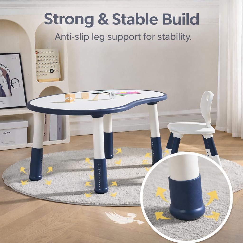 TINSY Kids Table & Chair Set with Storage | Multi-Purpose Study Desk for Kids, Drawing, Reading & Activity Table | Sturdy, Safe & Durable Furniture for Playroom, Bedroom & Learning