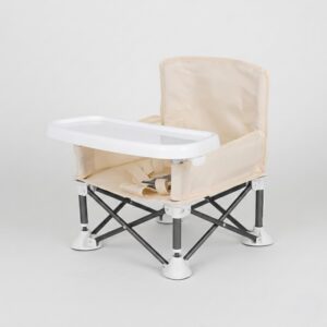TINSY Foldable Baby Beach Chair | Lightweight, Travel-Friendly Outdoor Seat | Includes Travel Bag | Durable Stable Frame | Compact & Easy to Carry (White, Supports Up to 12 kg)