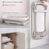 TINSY Premium Baby Bath Tub | Anti-Skid Base | Lightweight Body | Spacious Interior | Easy Cleaning | Infant Toddler Bathing Seat | Stable Design | White