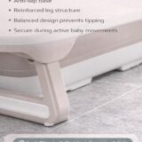 TINSY Premium Baby Bath Tub | Anti-Skid Base | Lightweight Body | Spacious Interior | Easy Cleaning | Infant Toddler Bathing Seat | Stable Design | White