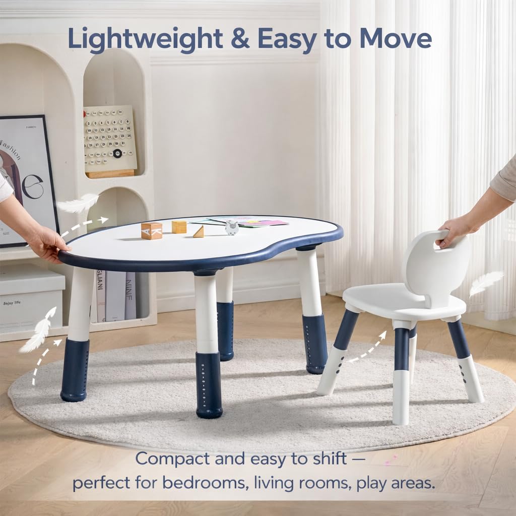 TINSY Kids Table & Chair Set with Storage | Multi-Purpose Study Desk for Kids, Drawing, Reading & Activity Table | Sturdy, Safe & Durable Furniture for Playroom, Bedroom & Learning