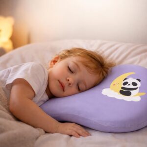 TINSY DreamRest Kids Memory Foam Pillow (Blue, 2–15 Years), Ultra Soft & Breathable, Comfortable Support Pillow (50×30×10 cm)