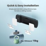 TINSY Child Safety Fridge Lock for Double Door Refrigerator & Cabinet, Adjustable French Door Lock (70–90mm), No Drill Adhesive Baby Safety Lock, Strong 15kg Hold Toddler Proof Cabinet Lock