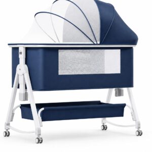 Tinsy AeroNest Baby Bedside Crib with Aluminium Top Rail