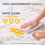 TINSY Ocean & Adventure Extra Thick Baby Play Mat (1 cm) – 180 × 150 cm Reversible Foldable Foam Playmat, Non-Toxic Waterproof Crawling Mat, Anti-Slip Cushion Floor Mat for Babies & Toddlers