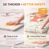 TINSY Ocean & Adventure Extra Thick Baby Play Mat (1 cm) – 180 × 150 cm Reversible Foldable Foam Playmat, Non-Toxic Waterproof Crawling Mat, Anti-Slip Cushion Floor Mat for Babies & Toddlers