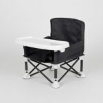 TINSY Foldable Baby Beach Chair | Lightweight Outdoor Seat | Stable Frame | Compact Foldable Design | Portable Kids Chair | Travel Friendly | Black