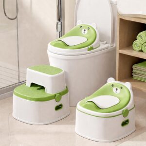 TINSY 3-in-1 Potty Seat | Trainer and Step Stool Combo | Removable Bowl | Anti-Tip Base | Multi-Stage Potty Solution | Portable Child Seat | Pink