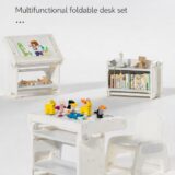 TINSY Kids Study Table Set with Chair, 4 in 1 Multifunctional Desk Set for 2+ Years Kids