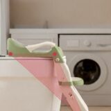 TINSY Potty Training Toilet Seat with Step Stool Ladder for Boys and Girls,Toddler Kid Children Toilet Training Seat Chair with Handles,Height Adjustable,Non-Slip Wide Step