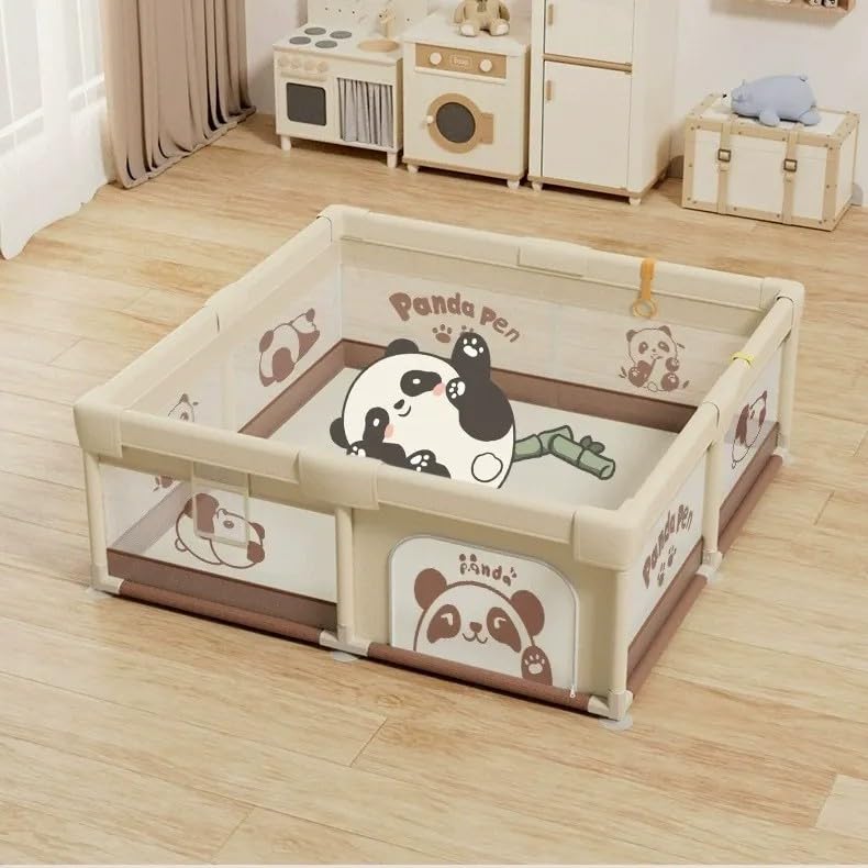 TINSY Fabric Playpen 150 x 180 cm for Toddlers & Kids up to 5 Years |Playard with Balls and 2 Grasp Rings | Compact Mesh Enclosure | Playard with Safety | Indoor Play Area | No Mat TINSY Fabric Playpen 150 x 180 cm for Toddlers & Kids up to 5 Years |Playard with Balls and 2 Grasp Rings | Compact Mesh Enclosure | Playard with Safety | Indoor Play Area | No Mat