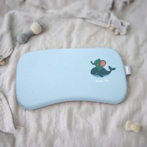 TINSY DreamRest Kids Memory Foam Pillow (Blue, 2–15 Years), Ultra Soft & Breathable, Comfortable Support Pillow (50×30×10 cm)
