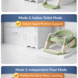 TINSY Potty Training Toilet Seat with Step Stool Ladder for Boys and Girls,Toddler Kid Children Toilet Training Seat Chair with Handles,Height Adjustable,Non-Slip Wide Step