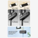 TINSY Child Safety Fridge Lock for Double Door Refrigerator & Cabinet, Adjustable French Door Lock (70–90mm), No Drill Adhesive Baby Safety Lock, Strong 15kg Hold Toddler Proof Cabinet Lock
