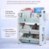 TINSY Storage Book Shelf for Kids | Mixed Compartment Design | Reinforced Frame | Kid-Friendly Height Access | Bedroom Organizer | Boys and Girls | Polypropylene Build | Green