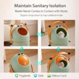 TINSY Diaper Disposal Bin | Polypropylene Nappy Waste Container | Odour Seal Lid | Removable Inner Pail | Baby Care Dustbin | Nursery Hygiene Bucket | Infant Waste Holder with Handle