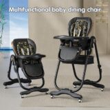 TINSY Classic Baby High Chair | Anti-Skid Base | Feeding Tray Included | Sturdy Frame | Adjustable Tray | Safe Seating | Polypropylene Build | Kids High Chair | Infant Toddler | Black