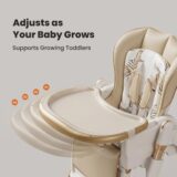 TINSY High Chair Polypropylene Safety Belt Secured Seat | Elevated Dining Support | Heavy-Duty Frame | Tray Lock System | Scratch-Resistant Finish | Boys & Girls