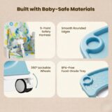TINSY Baby High Chair Polypropylene Infant Feeding Seat | Safety Harness Belt | Detachable Feeding Tray | Wide Leg Support Frame | Toddler Dining Chair | Child Mealtime Seating Furniture