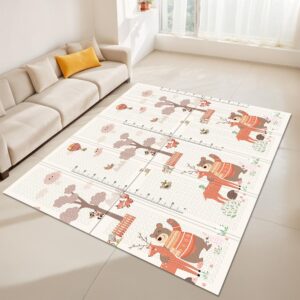 TINSY Ocean & Adventure Extra Thick Baby Play Mat (1 cm) – 180 × 150 cm Reversible Foldable Foam Playmat, Non-Toxic Waterproof Crawling Mat, Anti-Slip Cushion Floor Mat for Babies & Toddlers