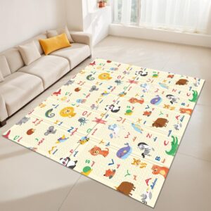 TINSY Extra Thick Baby Play Mat (0.8 cm & 1.0 cm) – 180 × 150 cm Reversible Foldable Foam Playmat, Non-Toxic Waterproof Crawling Mat, Anti-Slip Cushion Floor Mat for Babies & Toddlers