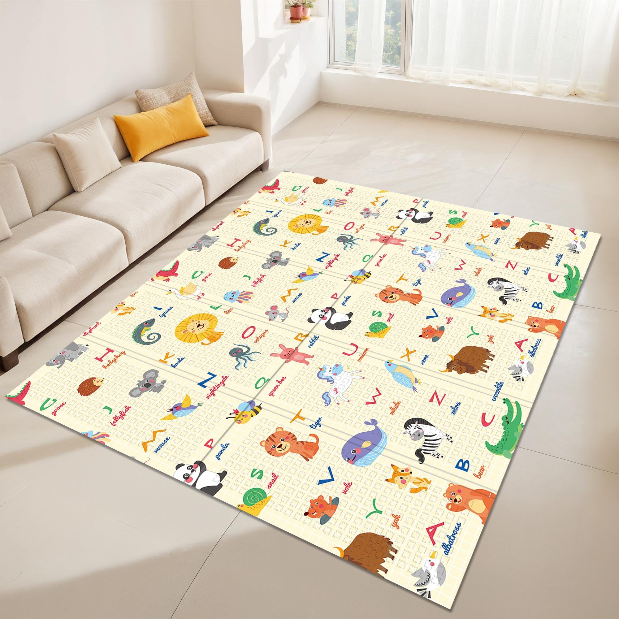 TINSY Extra Thick Baby Play Mat (0.8 cm & 1.0 cm) – 180 × 150 cm Reversible Foldable Foam Playmat, Non-Toxic Waterproof Crawling Mat, Anti-Slip Cushion Floor Mat for Babies & Toddlers TINSY Extra Thick Baby Play Mat (0.8 cm & 1.0 cm) – 180 × 150 cm Reversible Foldable Foam Playmat, Non-Toxic Waterproof Crawling Mat, Anti-Slip Cushion Floor Mat for Babies & Toddlers