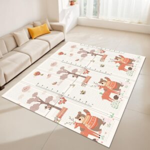 TINSY Ocean & Adventure Extra Thick Baby Play Mat (1 cm) – 180 × 150 cm Reversible Foldable Foam Playmat, Non-Toxic Waterproof Crawling Mat, Anti-Slip Cushion Floor Mat for Babies & Toddlers