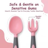 Tinsy Temperature-Sensitive Baby Spoon and Fork Set with Travel Case