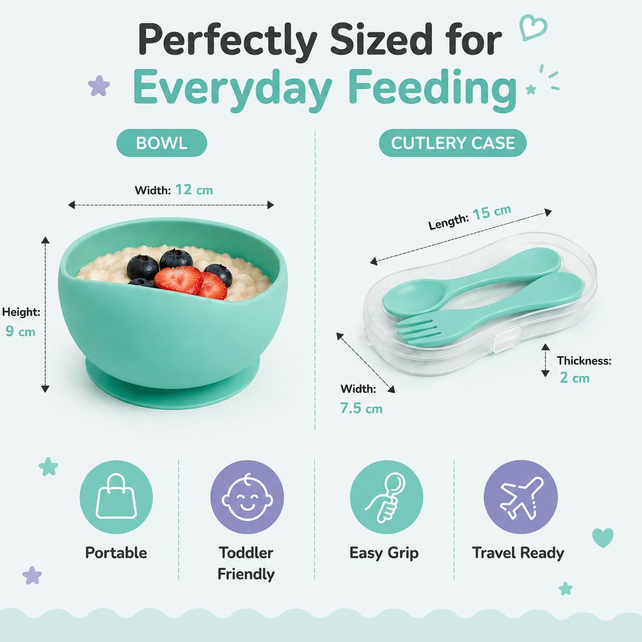 Tinsy Silicone Baby Bowl with Cute Animal Design