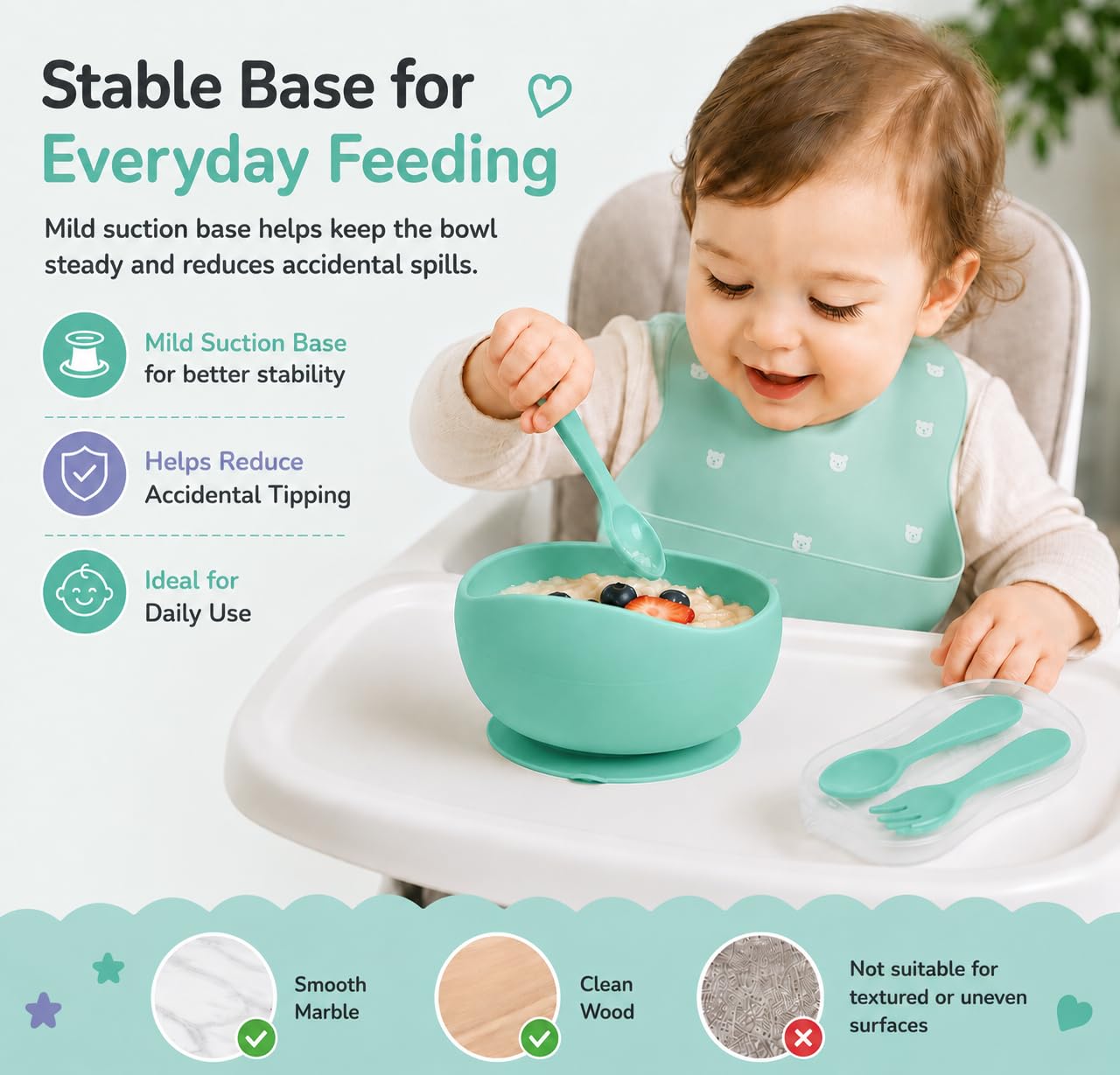 Tinsy Silicone Baby Bowl with Cute Animal Design