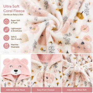 Tinsy Premium Kids Hooded Bathrobe – Ultra-Soft, Highly Absorbent, Cozy Bear Design, Perfect for Bath, Beach & Pool (Upto 18 Months)