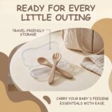 Tinsy Stainless Steel Baby Spoon and Fork Set with Travel Case