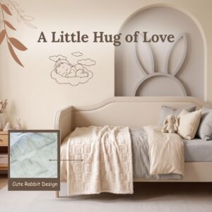 TINSY Ultra Soft Popcprn Baby Blanket – Super Soft, Cozy & Gentle for Newborn Boys & Girls (Cream)