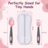 Tinsy Temperature-Sensitive Baby Spoon and Fork Set with Travel Case