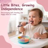 Tinsy Temperature-Sensitive Baby Spoon and Fork Set with Travel Case