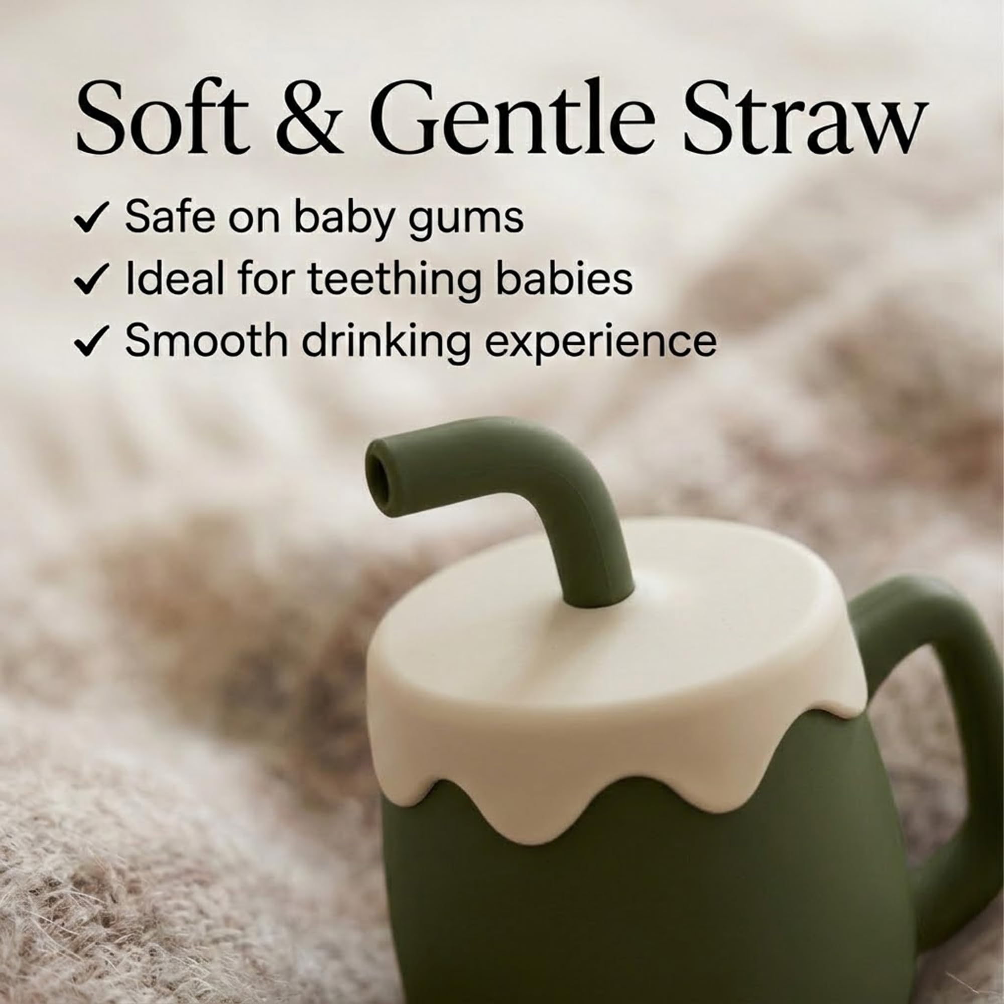 Tinsy Ice Cream Silicone Sippy Cup with Straw