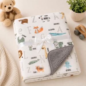 TINSY Baby Blanket – Ultra Soft Plush Blanket for Newborns, Gentle on Sensitive Skin, Cozy All-Season Comfort, Cute Print