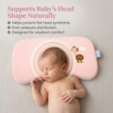 TINSY CloudSoft Baby & Toddler Memory Foam Pillow (Cotton Candy Pink), Thin Breathable (27Γ45Γ3 cm)