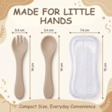 Tinsy Stainless Steel Baby Spoon and Fork Set with Travel Case