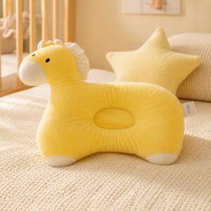 TINSY Kids Pillow - Unicorn Shaped, Soft Plush, Yellow